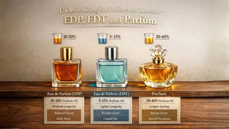 Understanding the difference between EDP, EDT and parfum